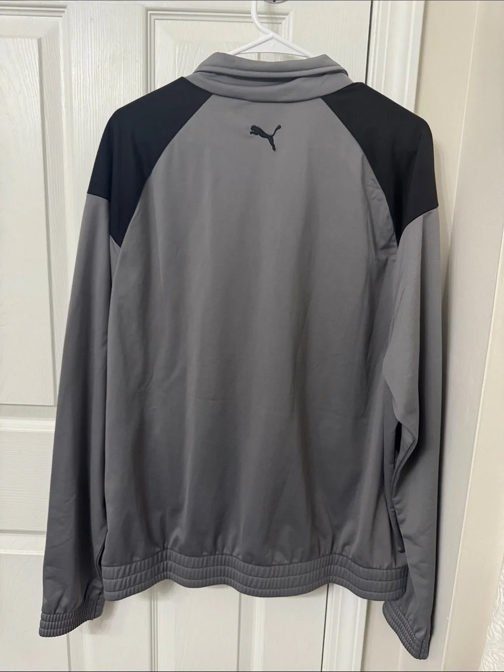 Puma Gray and Black Full-Zip Performance Jacket